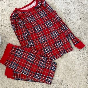 Wondershop HOLIDAY Red and Blue Plaid Kids Pajama Set unisex